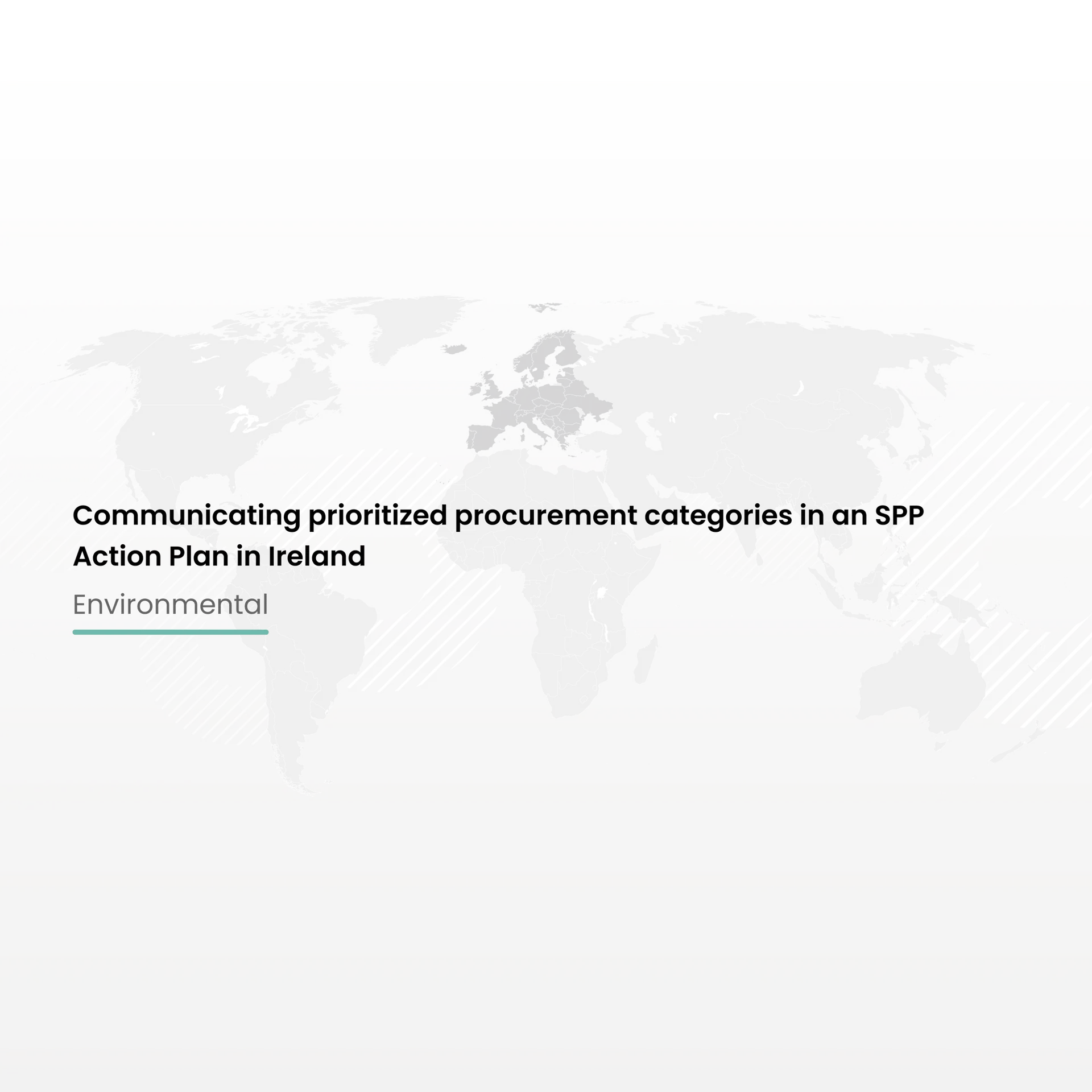 Communicating prioritized procurement categories in an SPP Action Plan in Ireland