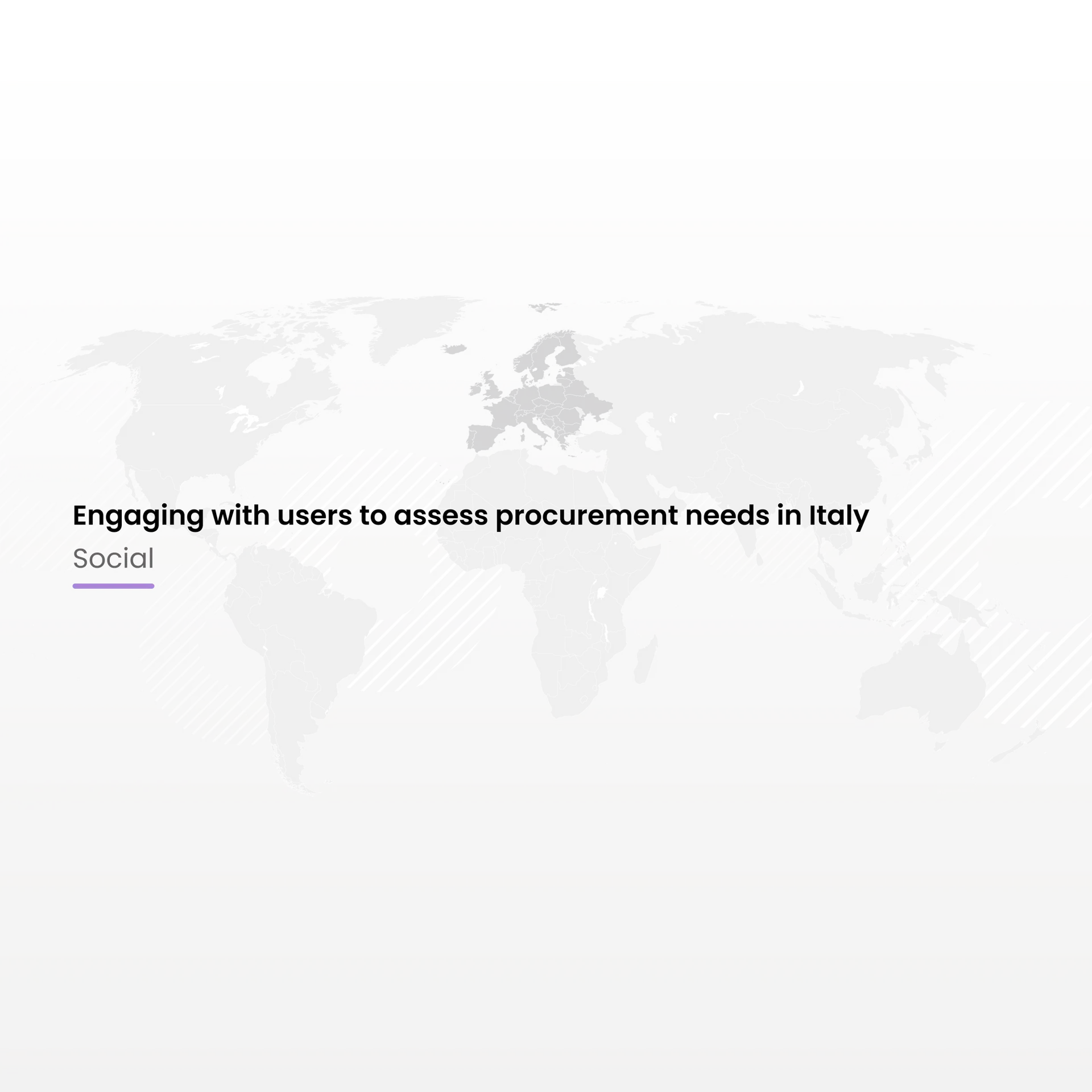 Engaging with users to assess procurement needs in Italy