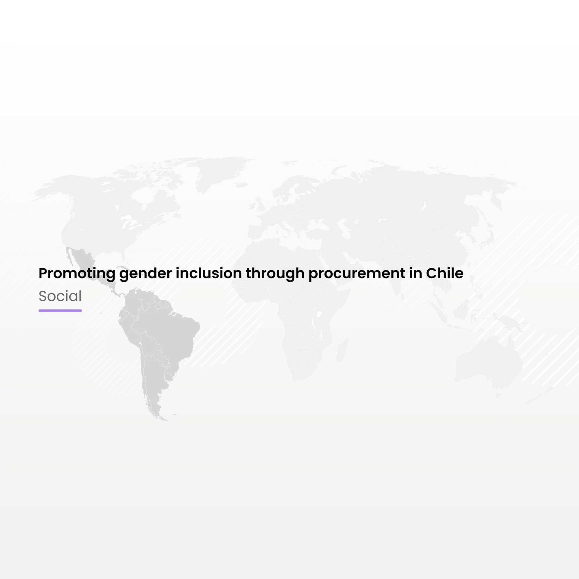 Promoting gender inclusion through procurement in Chile